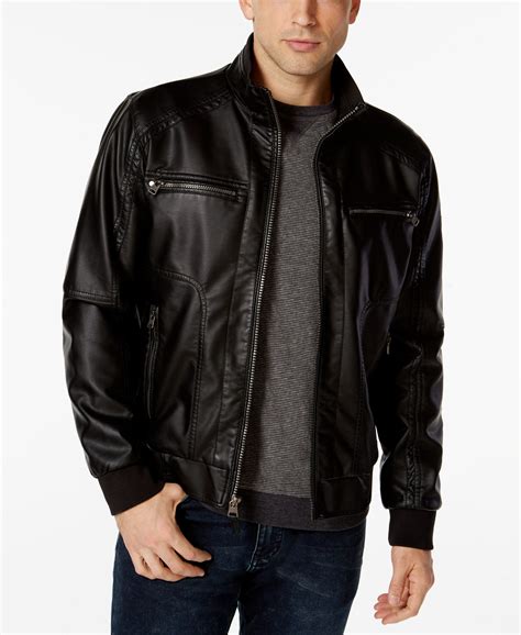 calvin klein fake leather jacket men's silvee|calvin klein men's jackets sale.